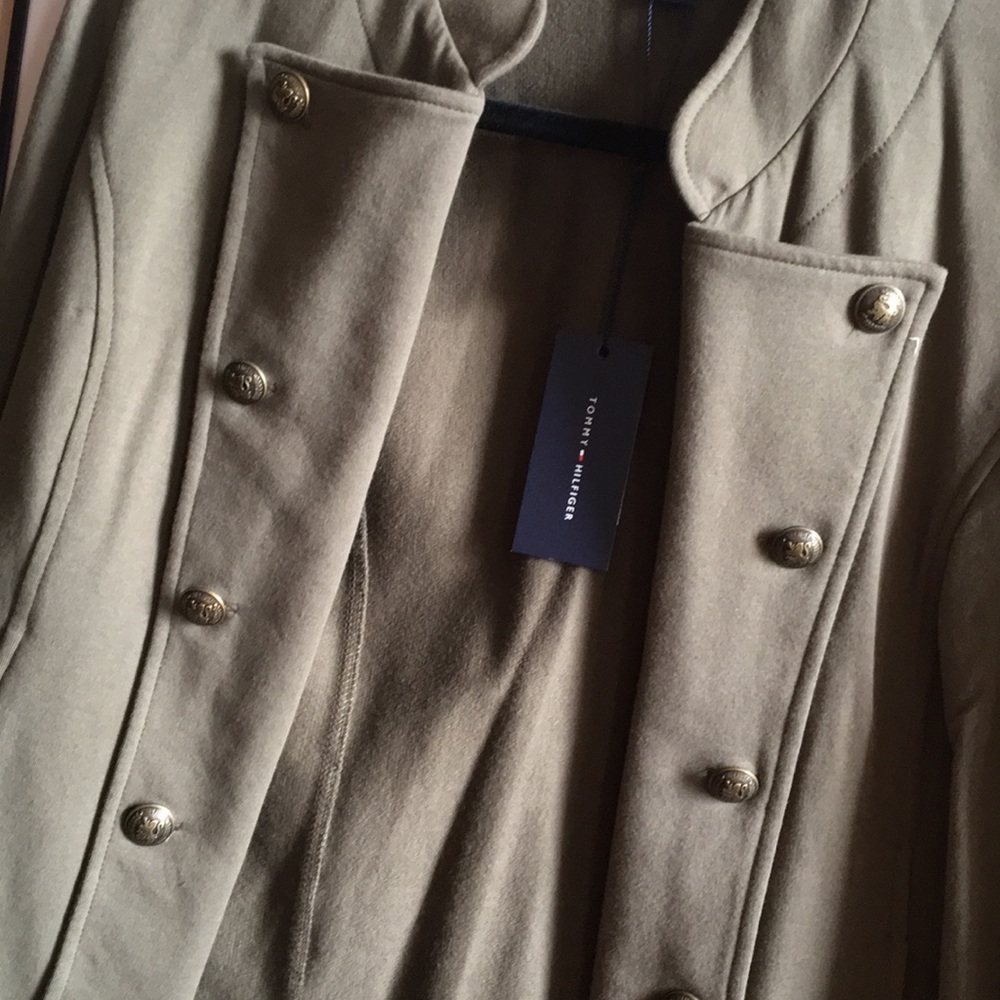 Tommy Hilfiger s/p olv grn military style jacket